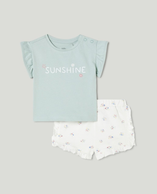 Imagen 0 de Conjunto de manga corta de bebé niña