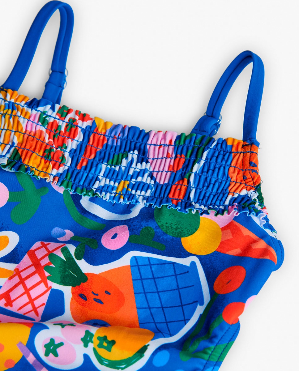 Fato de Banho em Poliamida com Frutas Multicolor-3