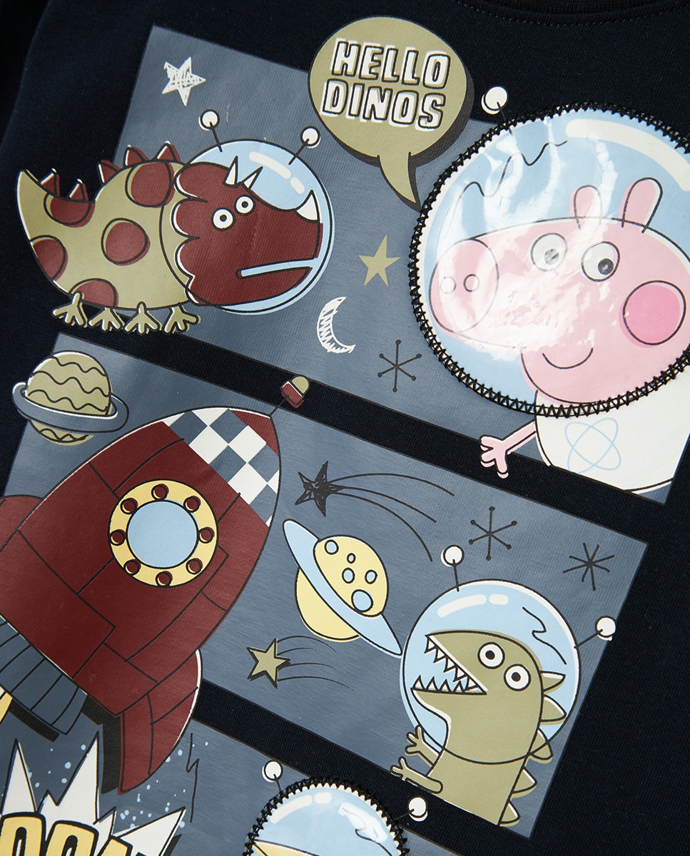 T-shirt Peppa Pig Azul-marinho-3