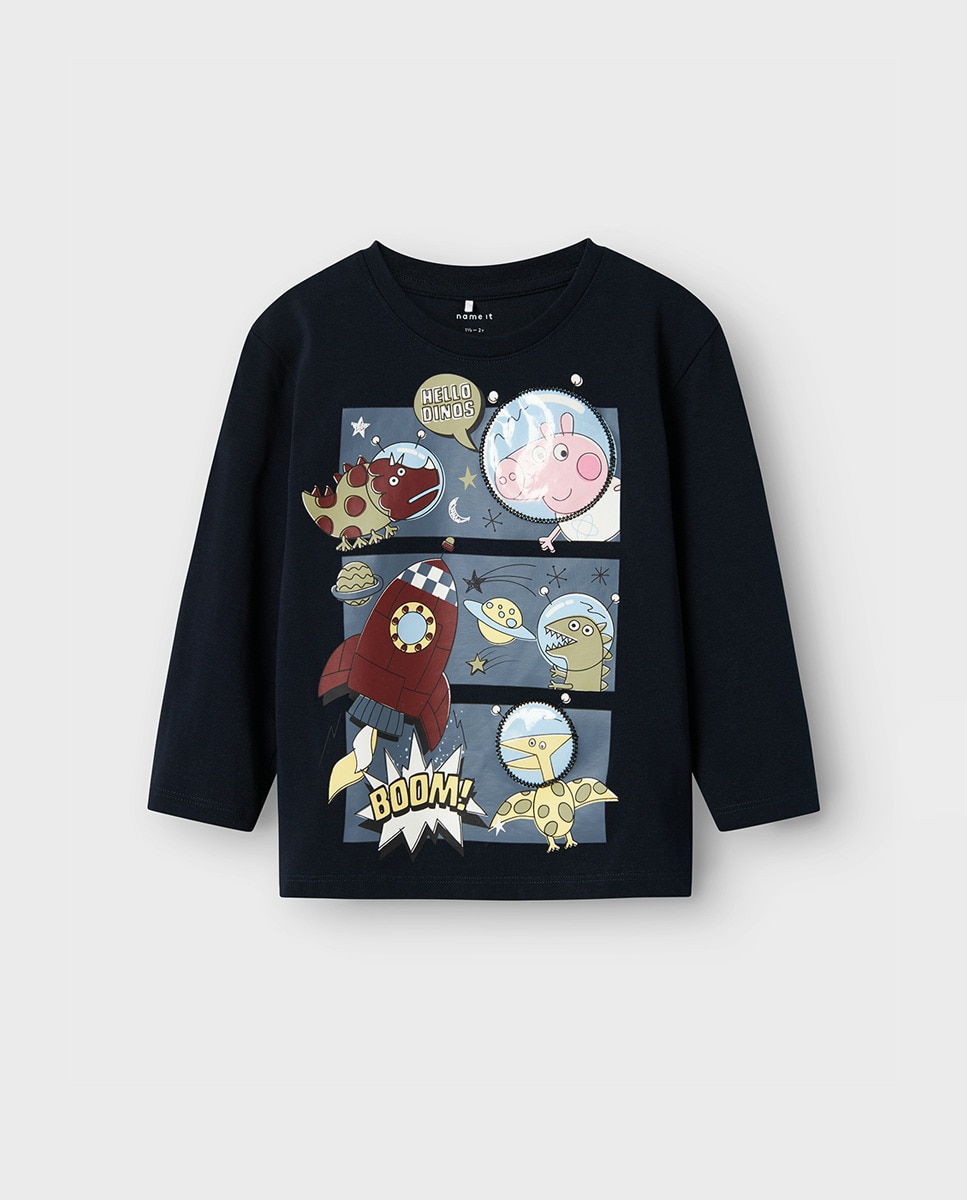 T-shirt Peppa Pig Azul-marinho-1