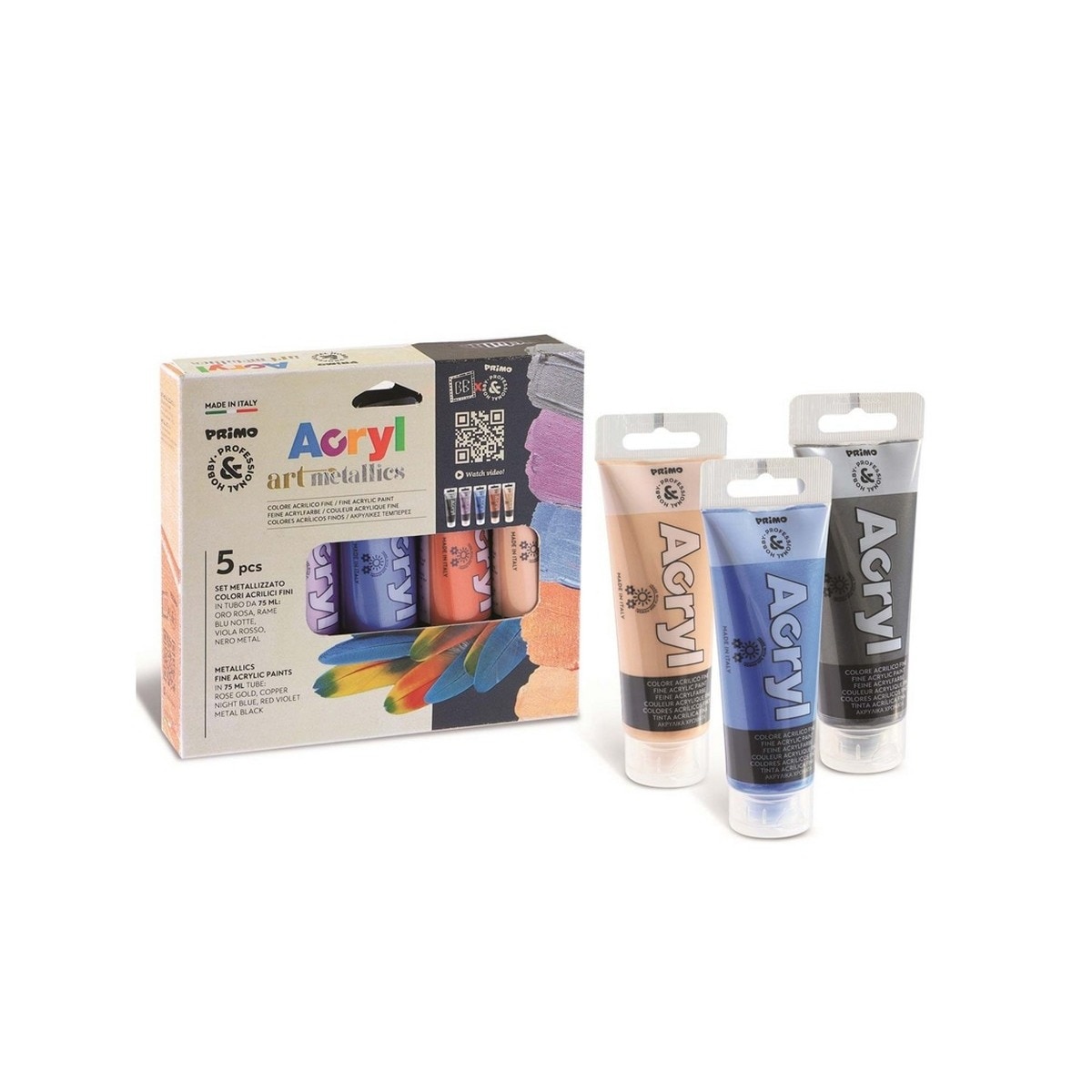 Tubos de tinta acrílica metálica PRIMO 1
