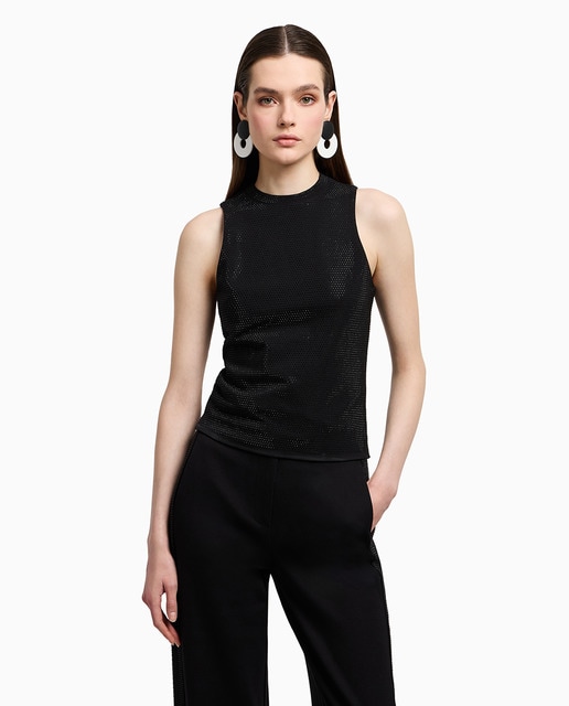 Imagem 0 de Top em Felpa Interlock com Strass