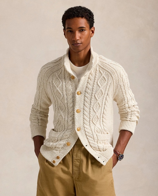Cárdigan Polo de Lana Bicolor – Tejido Elegante y Cómodo main image 0