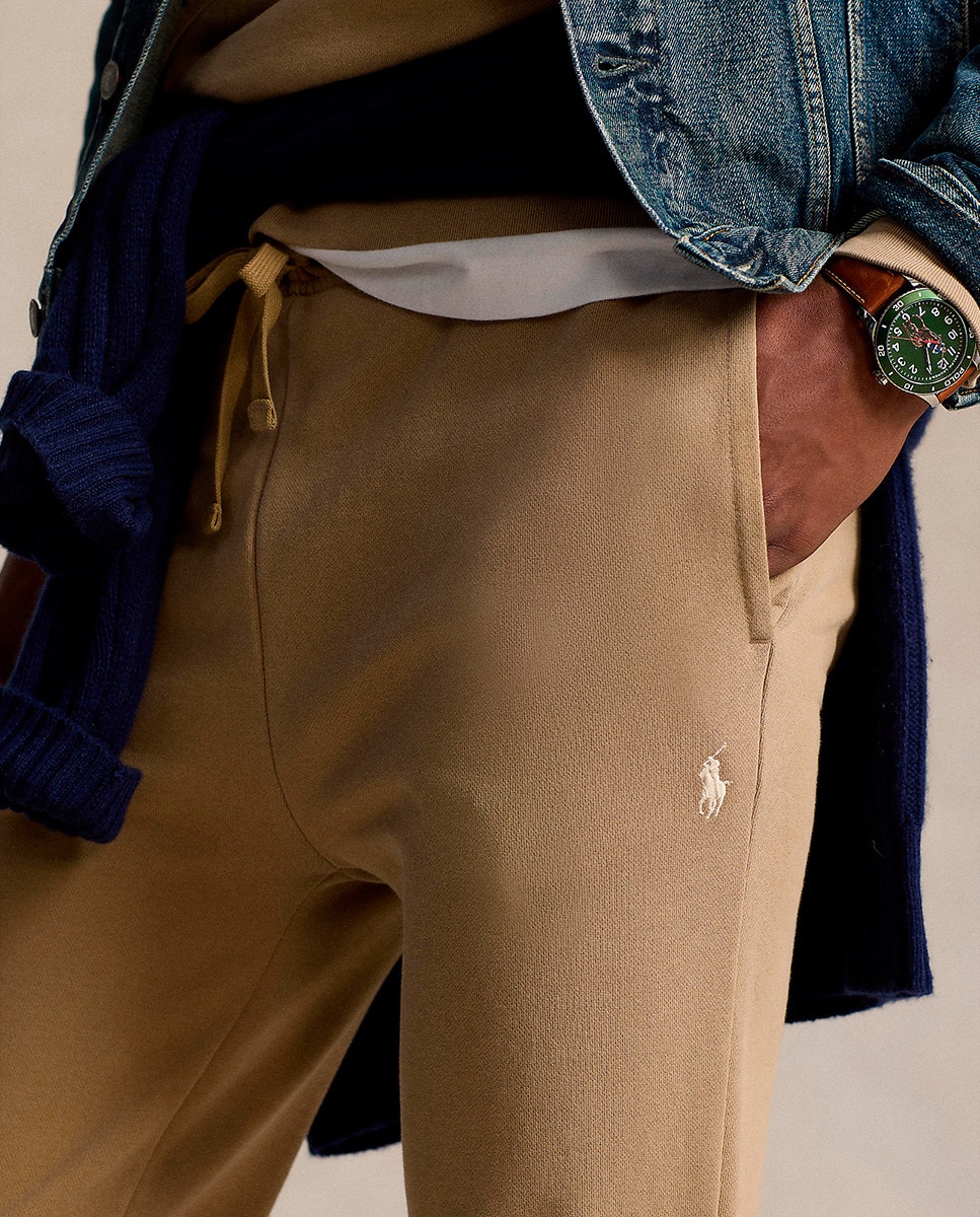 Joggers Regular com Cordão Ajustável e em Algodão Camel-5