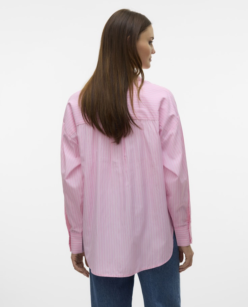 Camisa oversize com manga comprida Rosa-claro-2