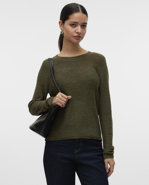 Imagen 0 de Jersey de punto fino de mujer con manga larga