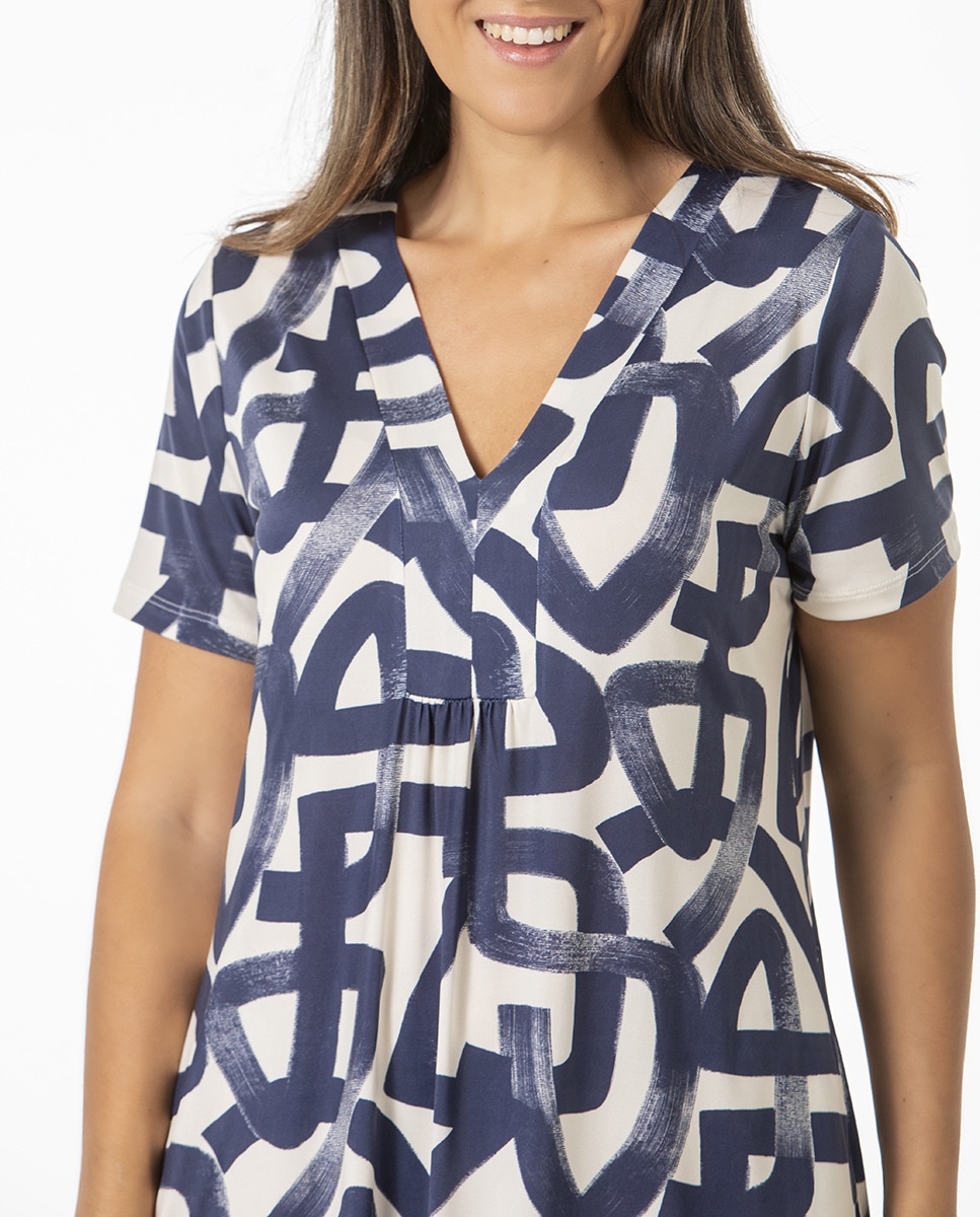 Vestido de Casa Azul-claro-3