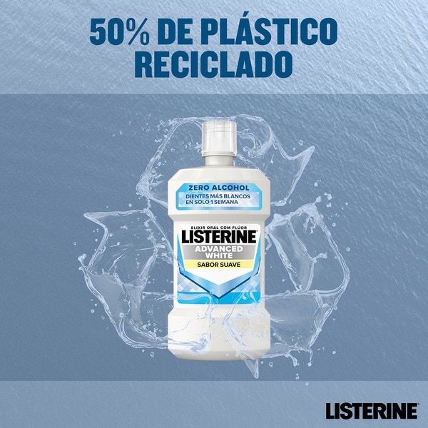 enjuague bucal Blanqueador Avanzado sabor suave frasco 500 ml