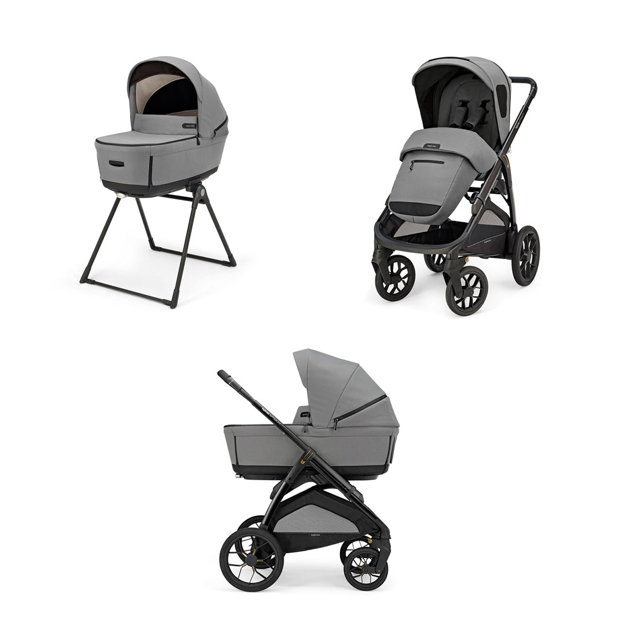 Carro de bebé Inglesina System Duo Áptica XT Gris-1