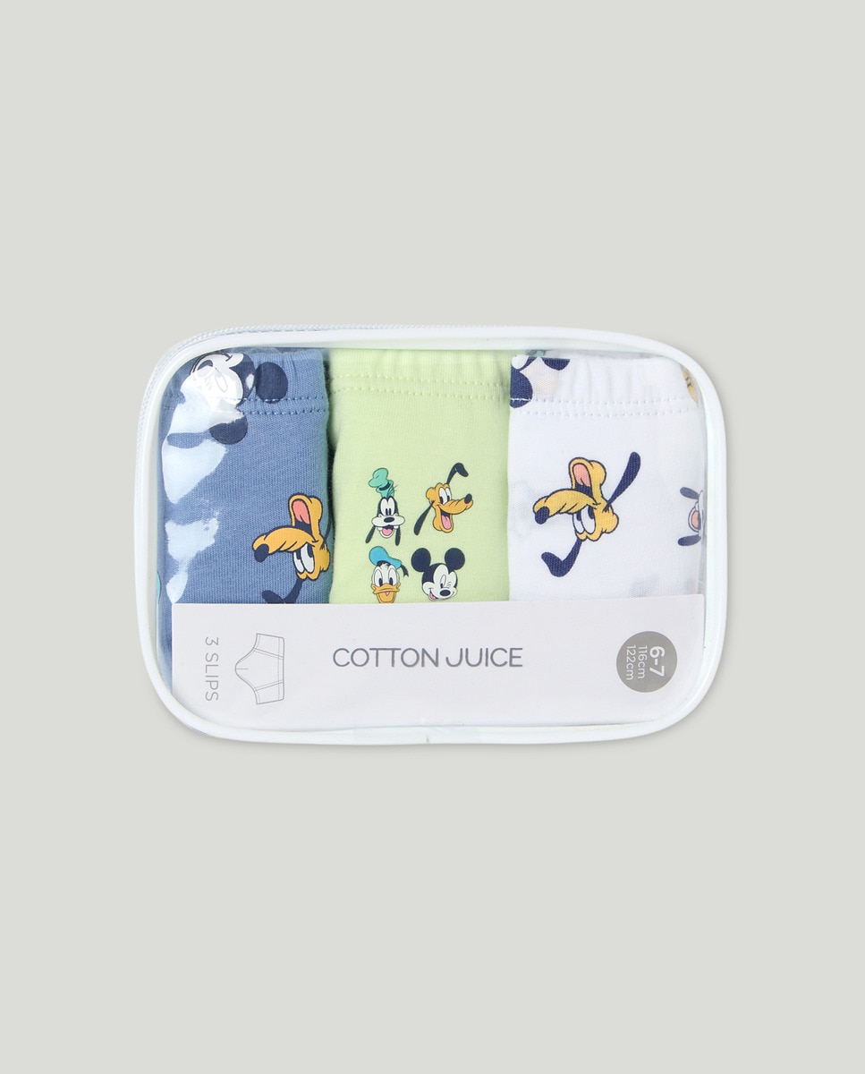 Pack de 3 Slips com Licença do Mickey Multicolor-4