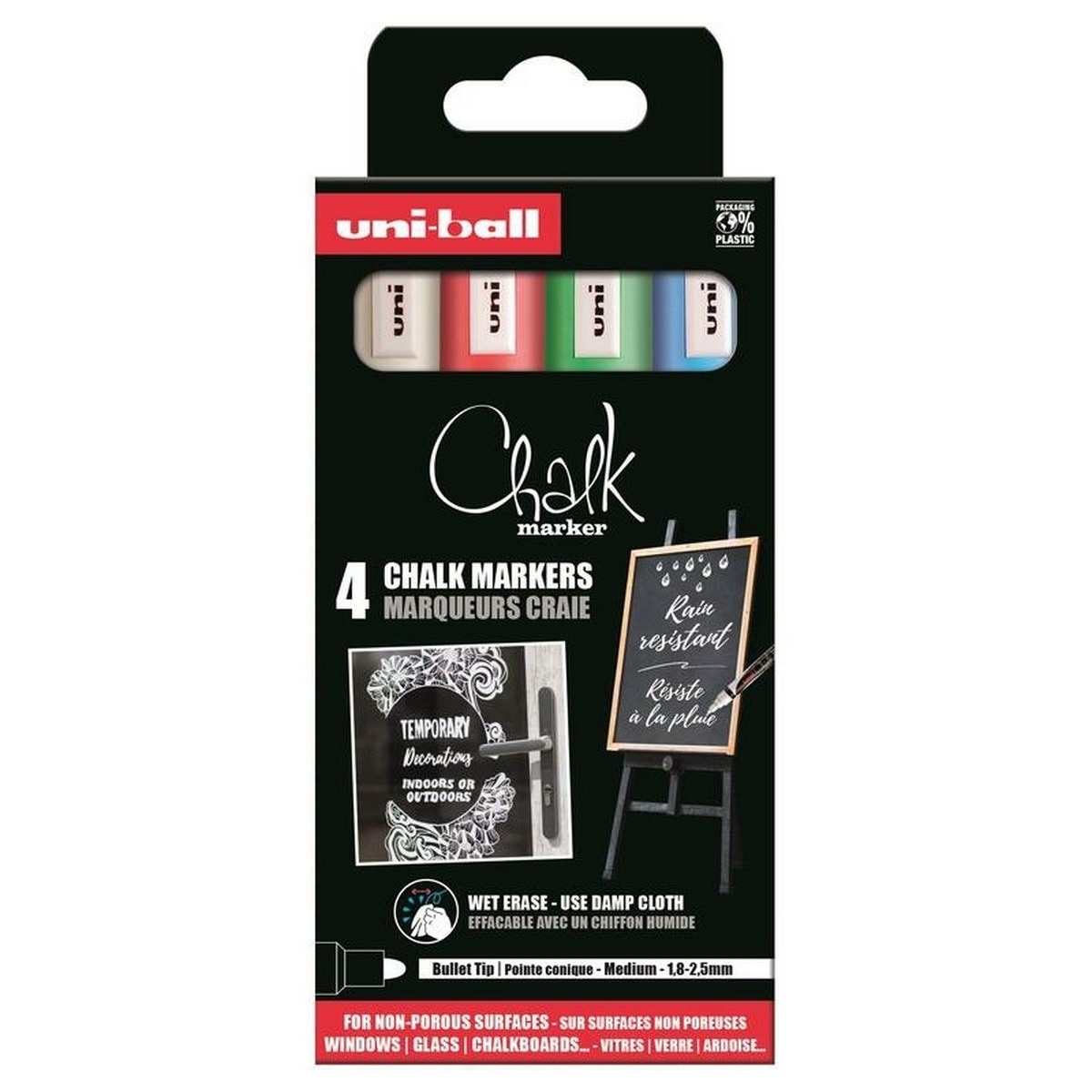 Imagem 0 de Marcadores giz 4 uni uniball