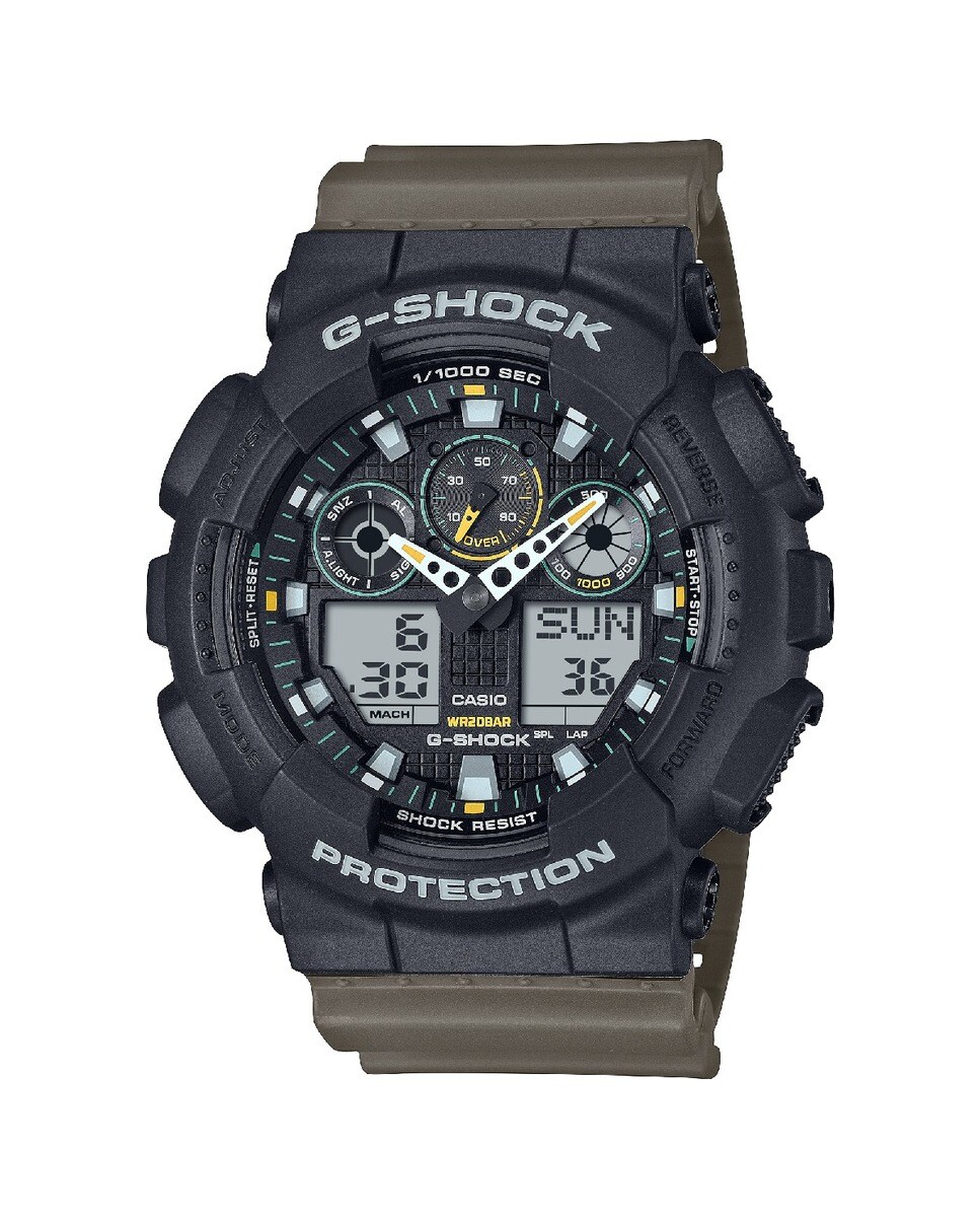 Rélogio Two Tone Utility Colours GA-100 Series GA-100TU-1A3 Preto / Castanho-1