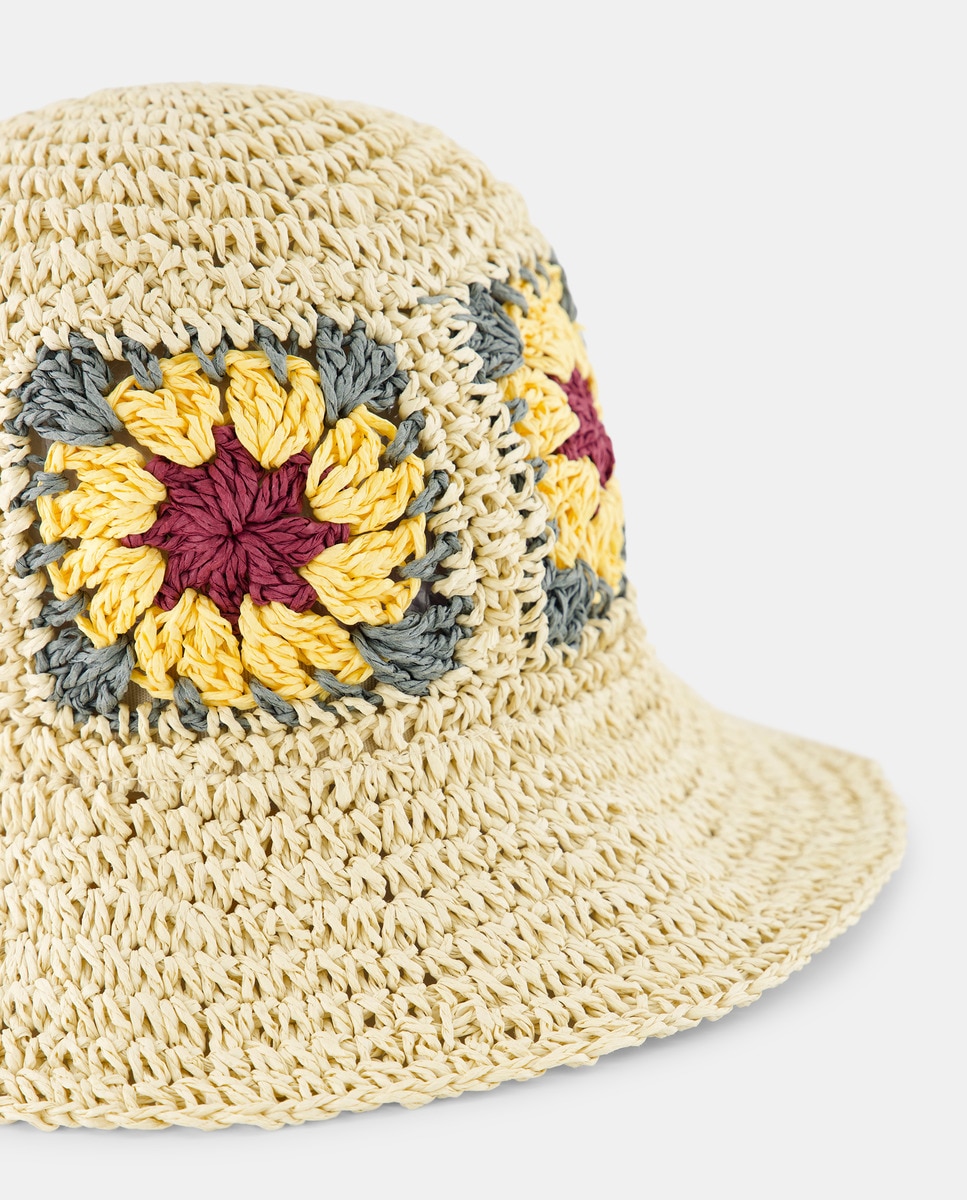 Chapéu de Crochet Amarelo-2