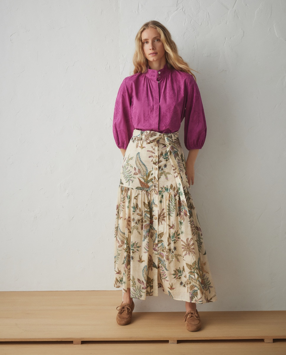 Falda Midi Ropa Mujer Corte Ingles Moda Faldas Midi El Corte - Main Image