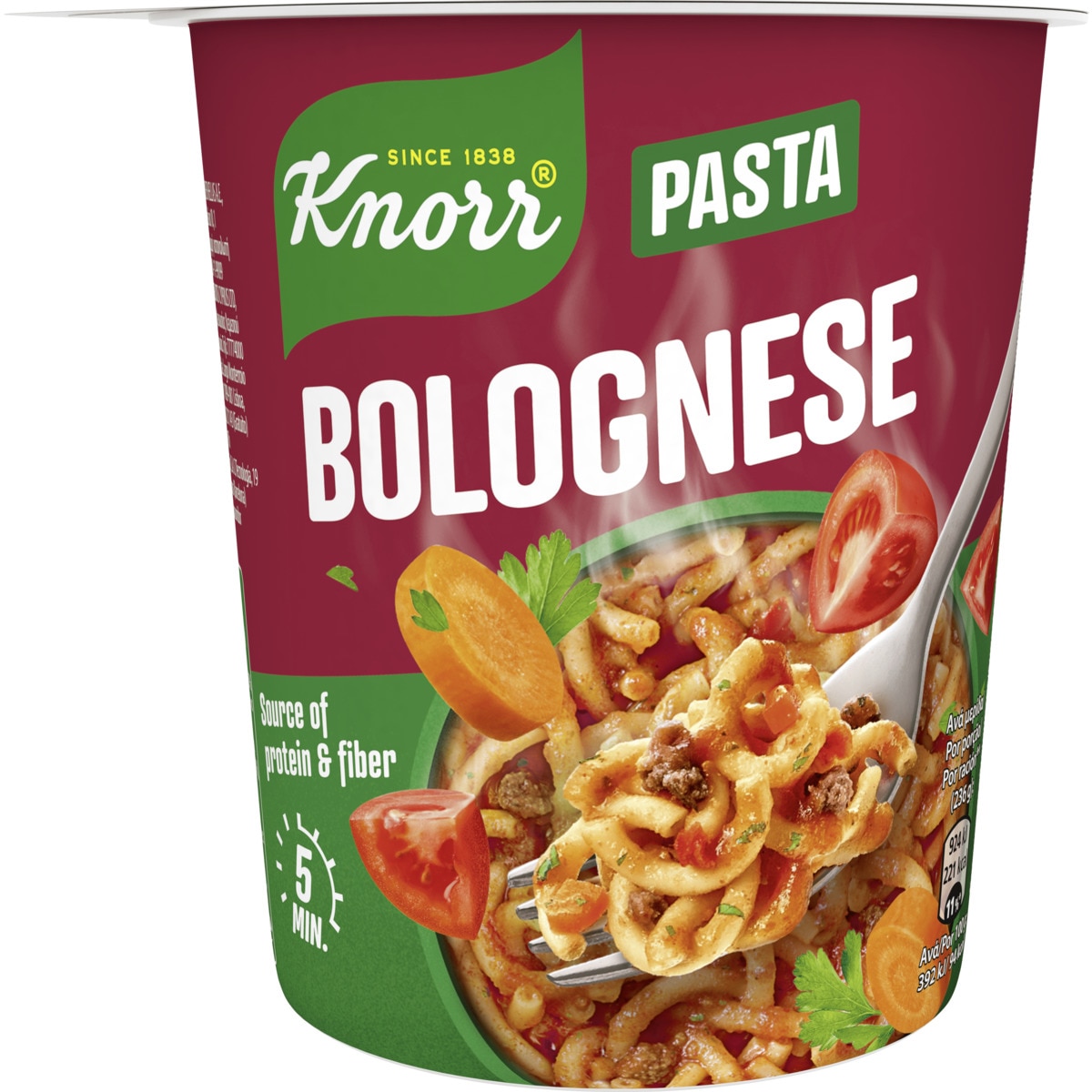 Pasta Snack Pot Bolonhesa embalagem 60 g