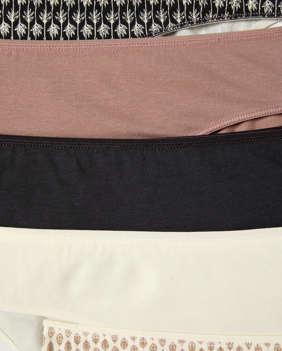 Pack 5 braga bikini algodón estampadas Maquillaje-4