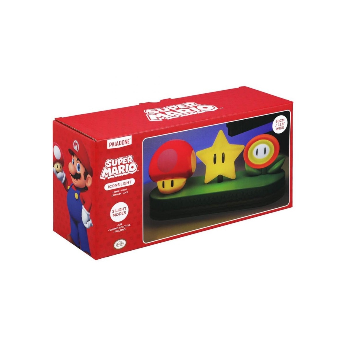 Candeeiro Icon light Seta + Estrella + Flor Mario Bros 3