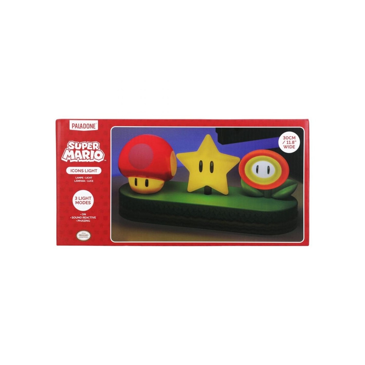 Candeeiro Icon light Seta + Estrella + Flor Mario Bros 2