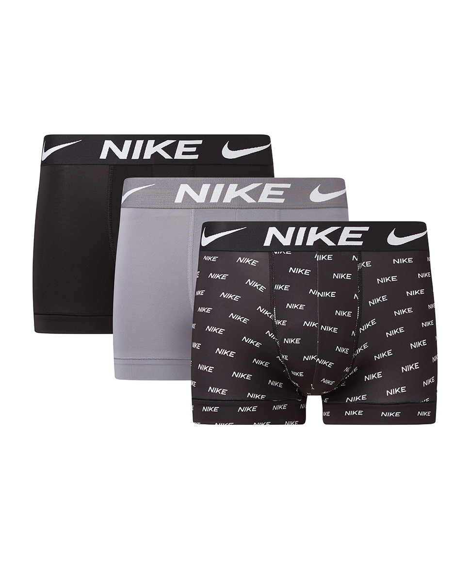 Pack de três boxers de malha pretos de homem Preto-1