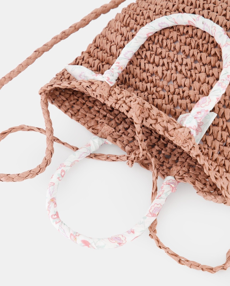 Mala Tipo Cesta com Lenço 200 Rosa-3