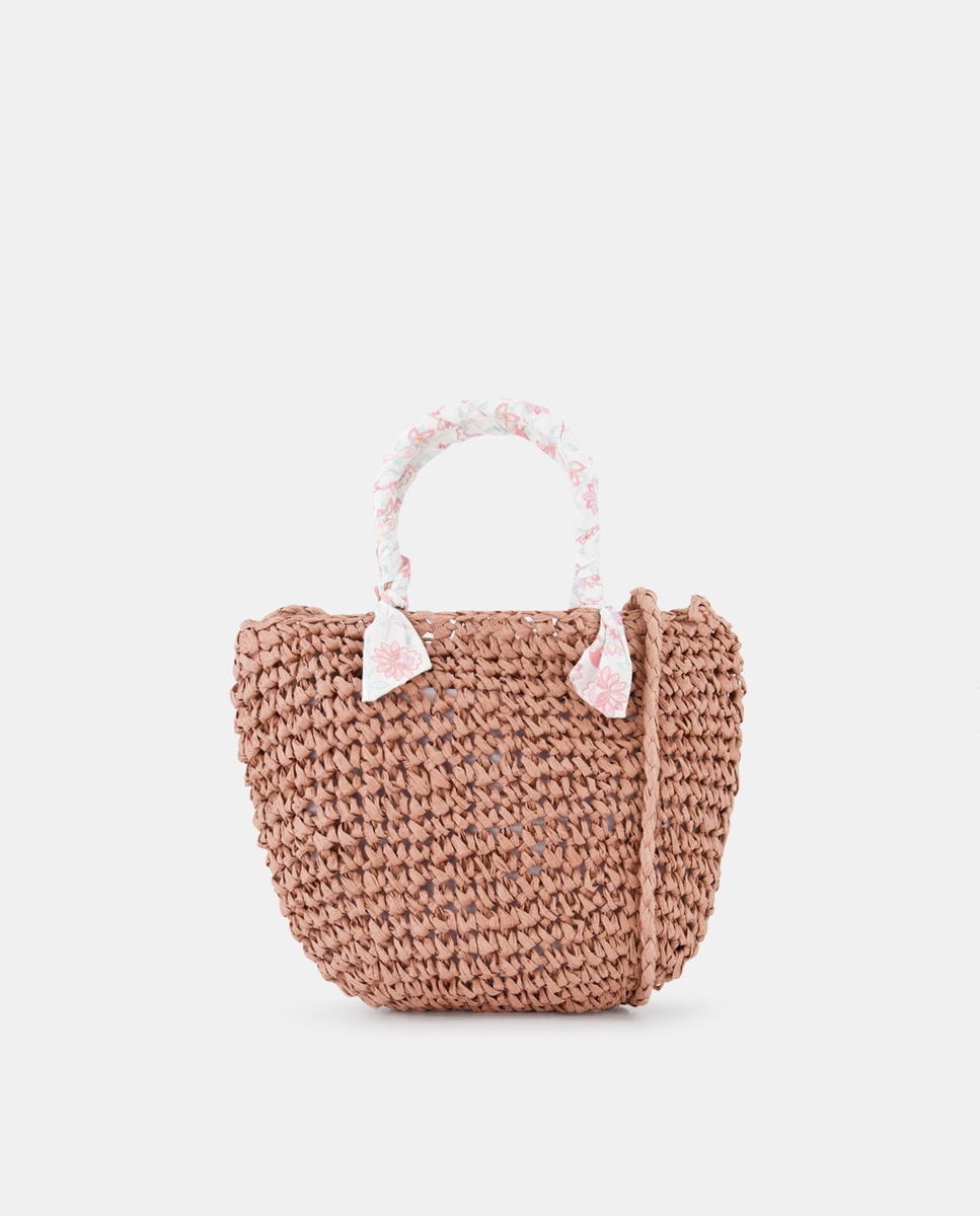 Mala Tipo Cesta com Lenço 200 Rosa-1