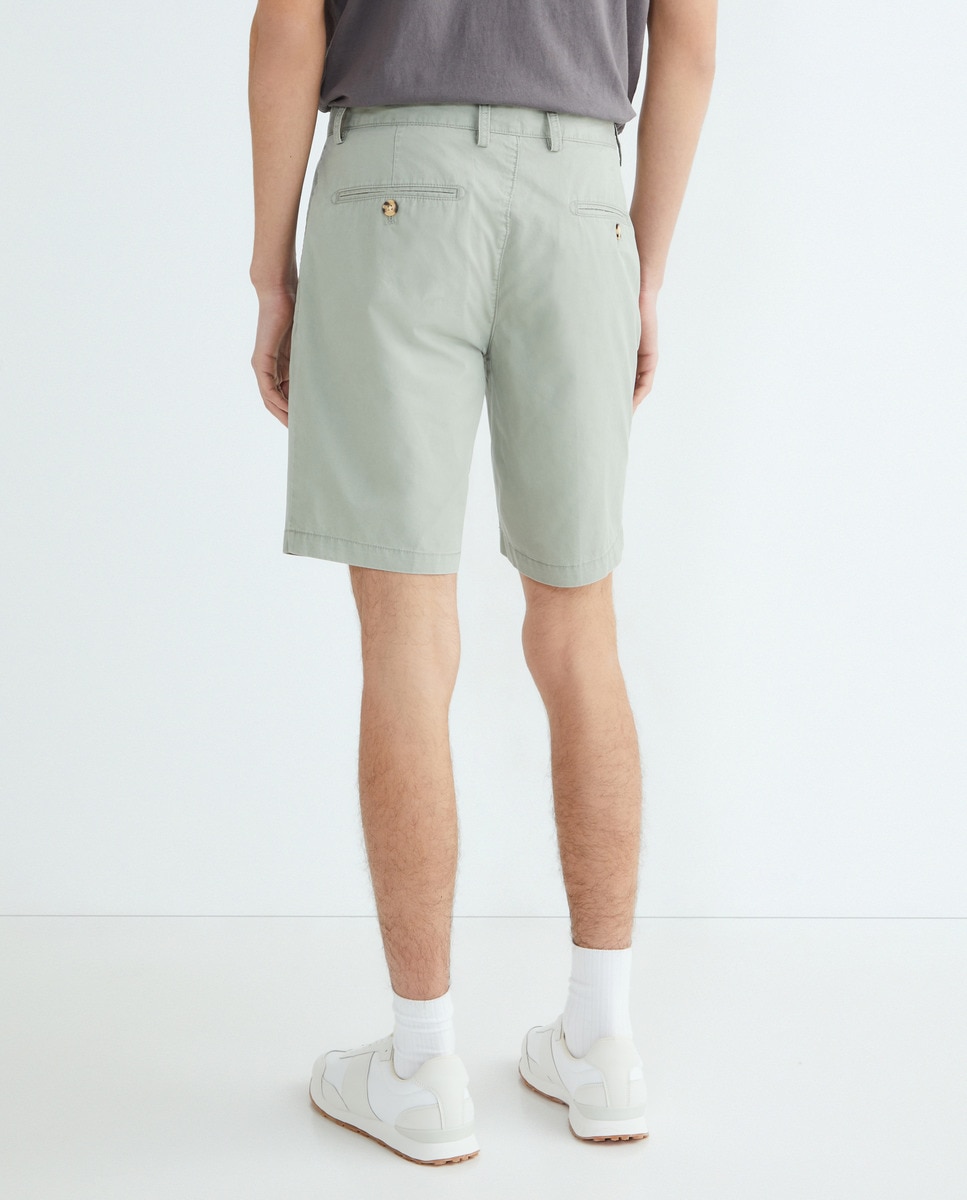 Bermuda chino básico hombre Verde claro-3