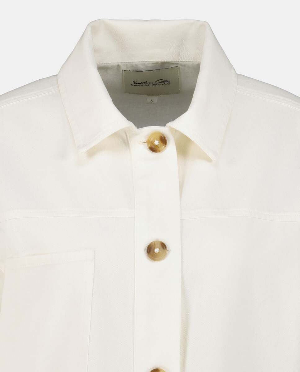 Sobrecamisa com Manga Comprida Branco-marfim-5