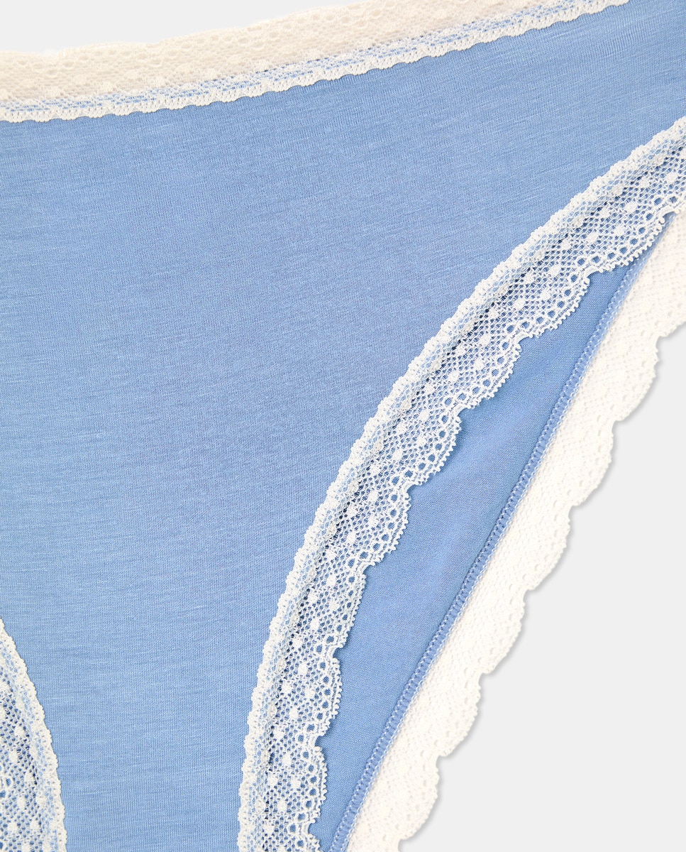 Cueca lisa 400 Azul-4