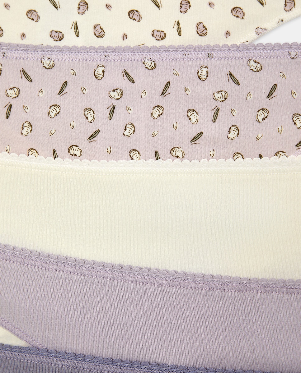 Pack 5 tangas algodón estampados Lila-4