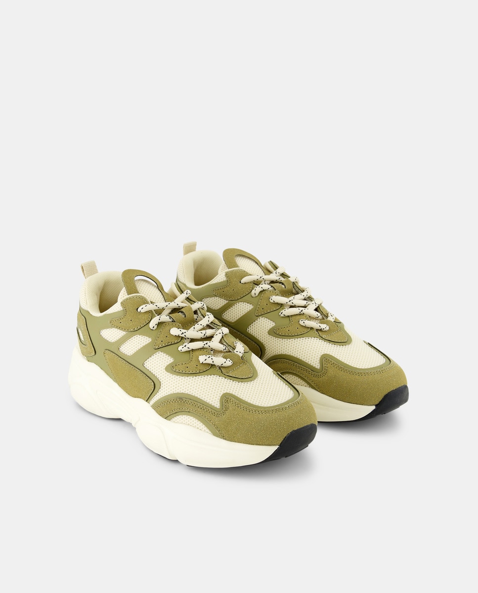 Deportivo de mujer chunky Verde militar-2