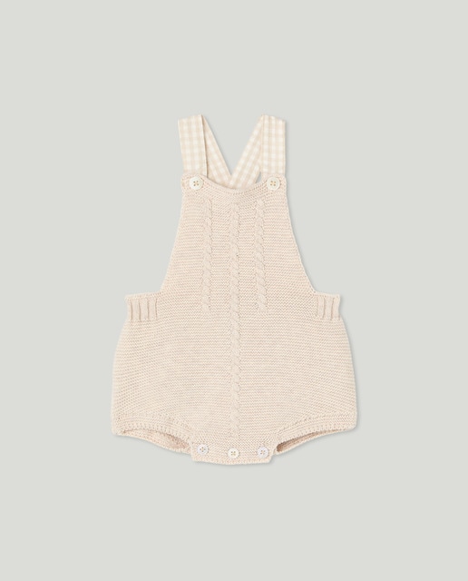 Imagem 0 de Babygrow de Bebé em Tricot de Bombazina com Alça Vichy