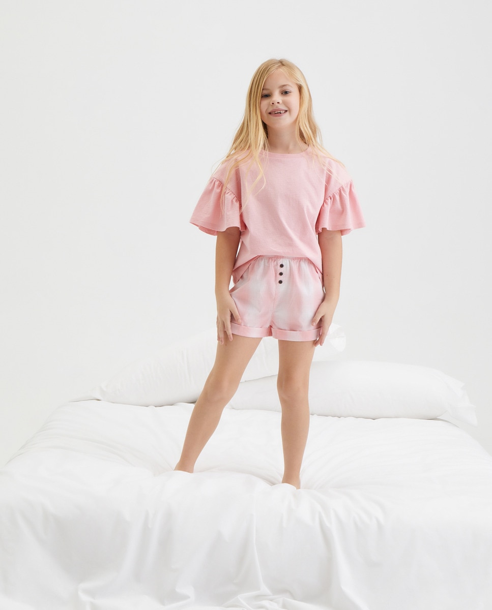 Camisola de Pijama com Estrutura 200 Rosa-3