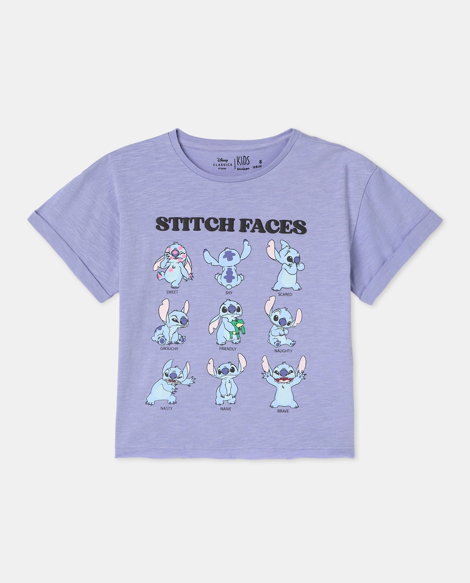 T-shirt Lilo & Stitch com Estampado Rosa-4