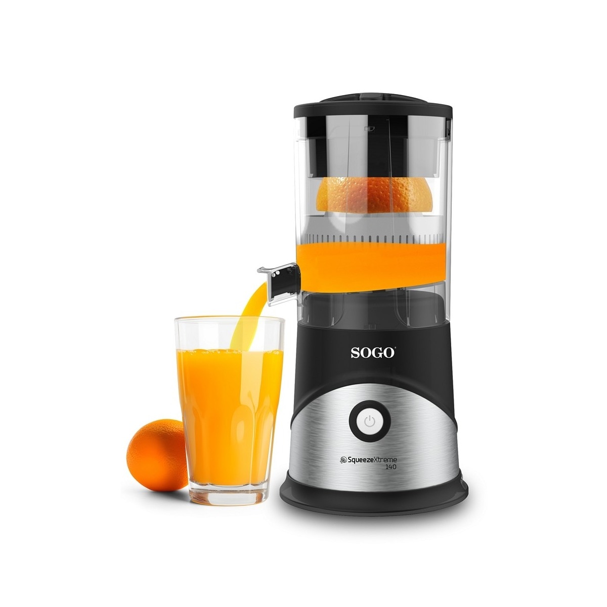 Espremedor de Citrinos Sogo EXP-SS-5290 Automático, de 140 W e de 1,5 Litros - Preto e Inox Preto / Inox-1