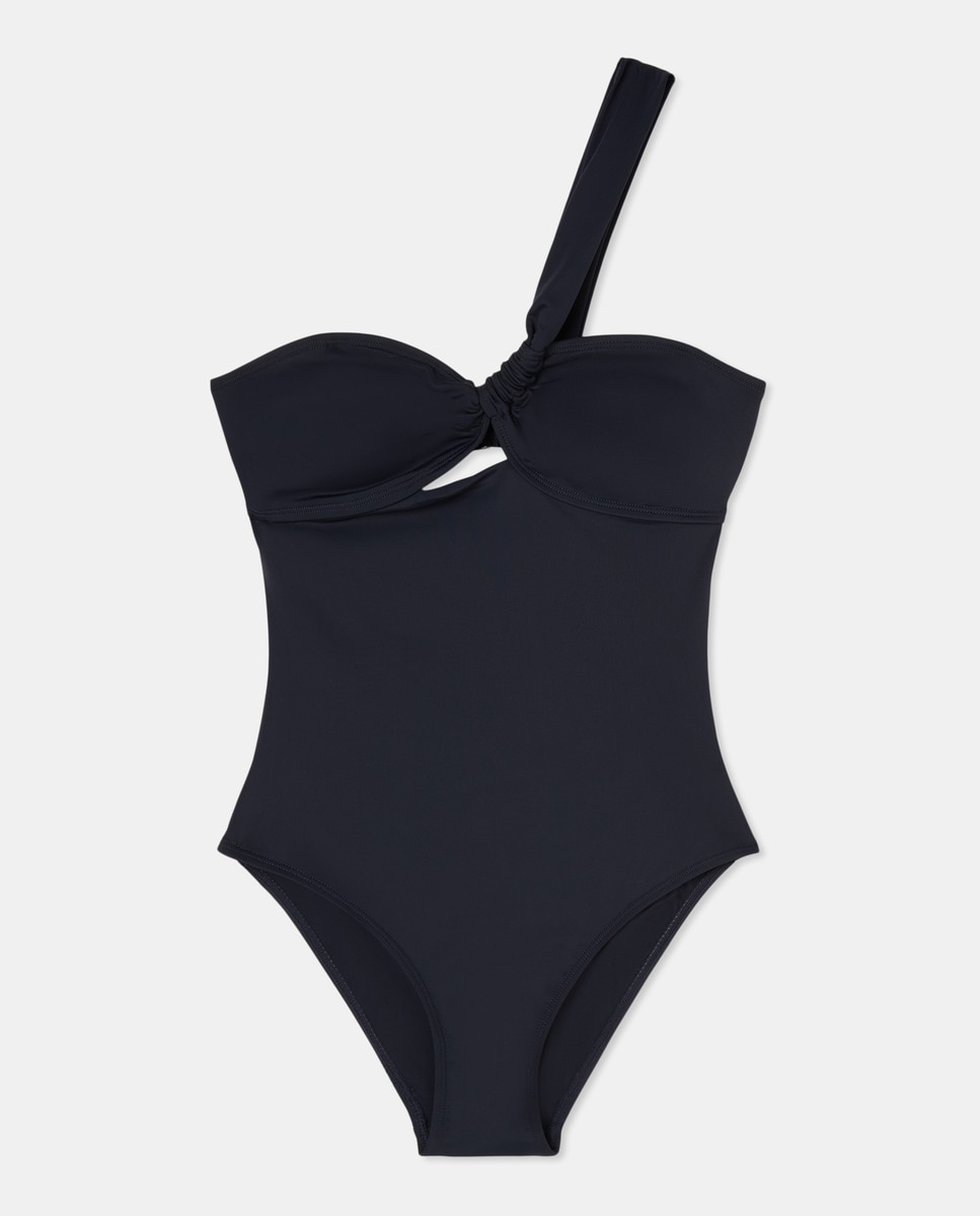 Bañador asimetirco bandeau Rosa-4