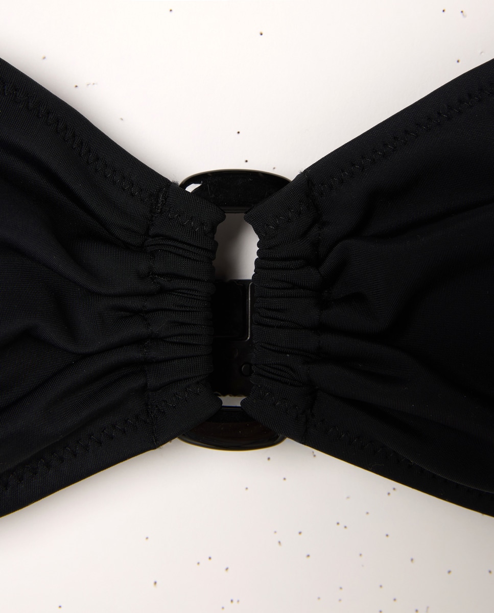 Top de baño bandeau Negro-4