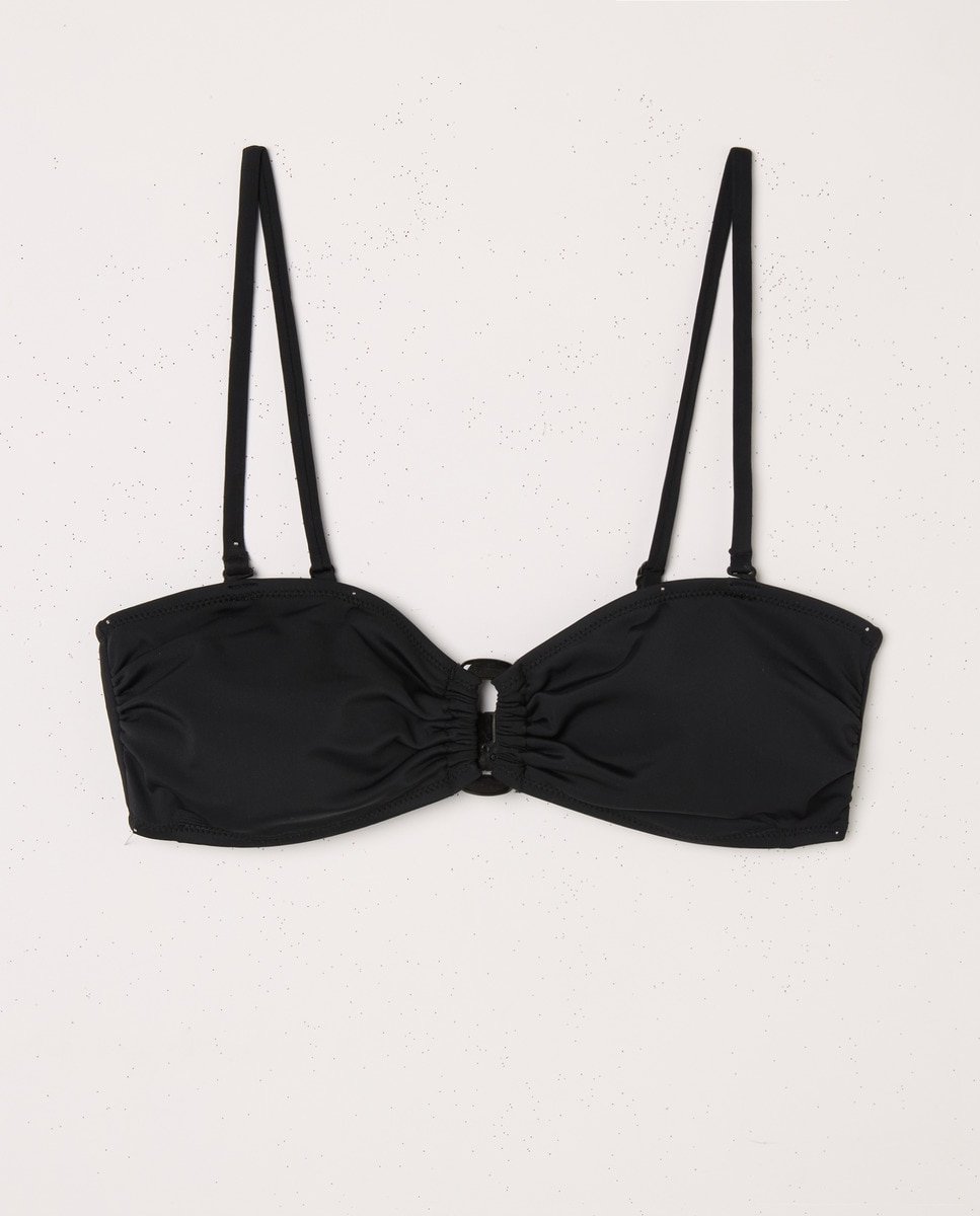 Top de baño bandeau Negro-3