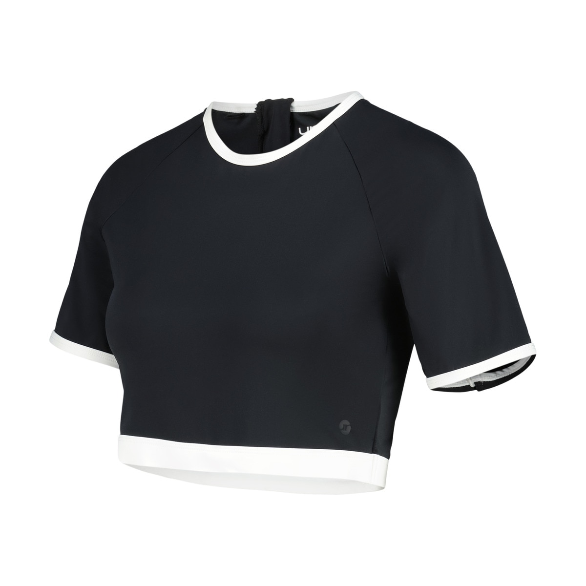 Camiseta baño manga corta Negro-4