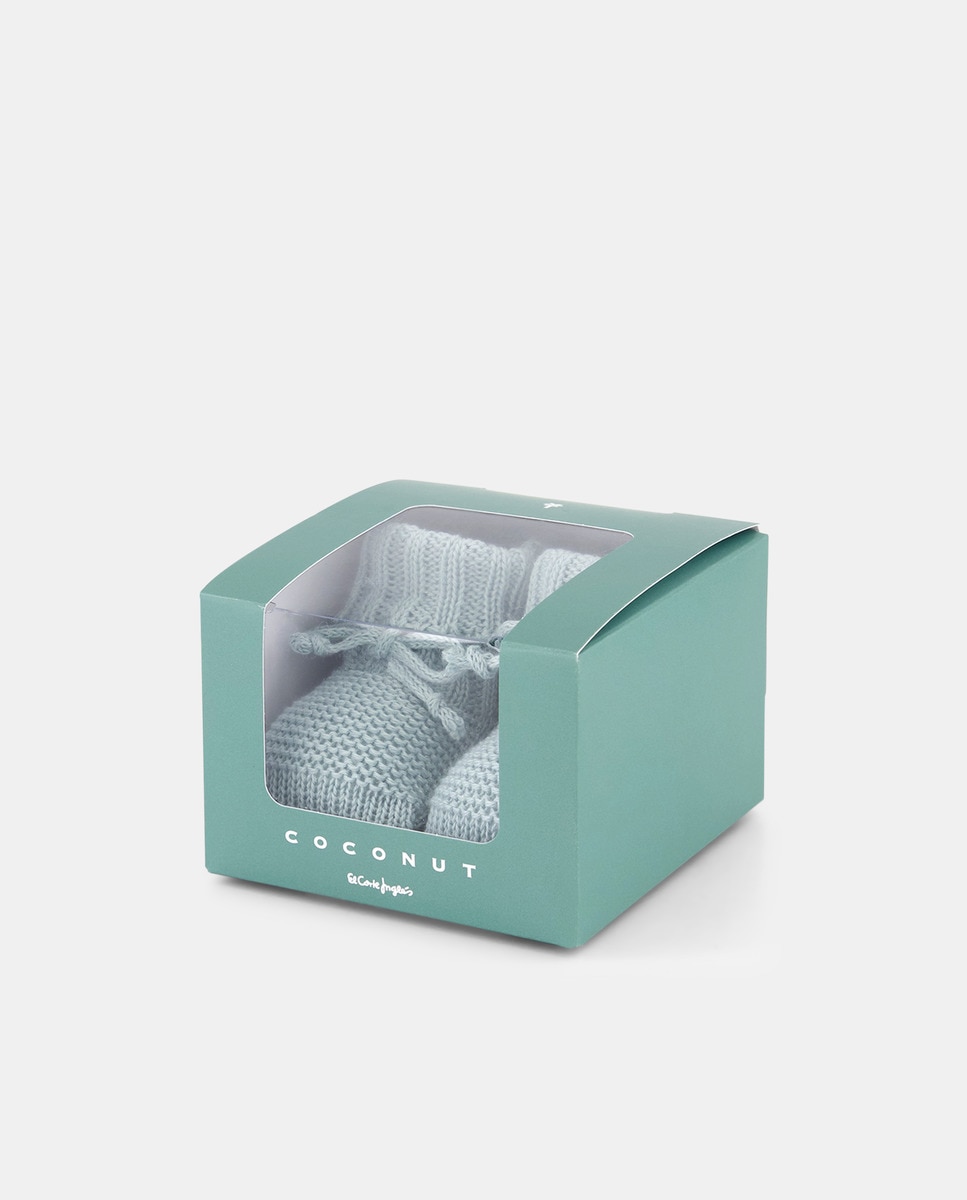 Botas de Tricot de Máquina Básicas Unissexo com Dobra com Laço de Tricot Verde-6