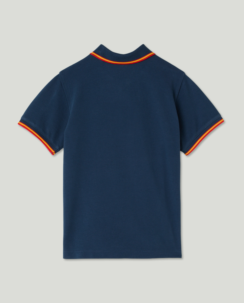 Polo de niño españa manga corta Azul-2
