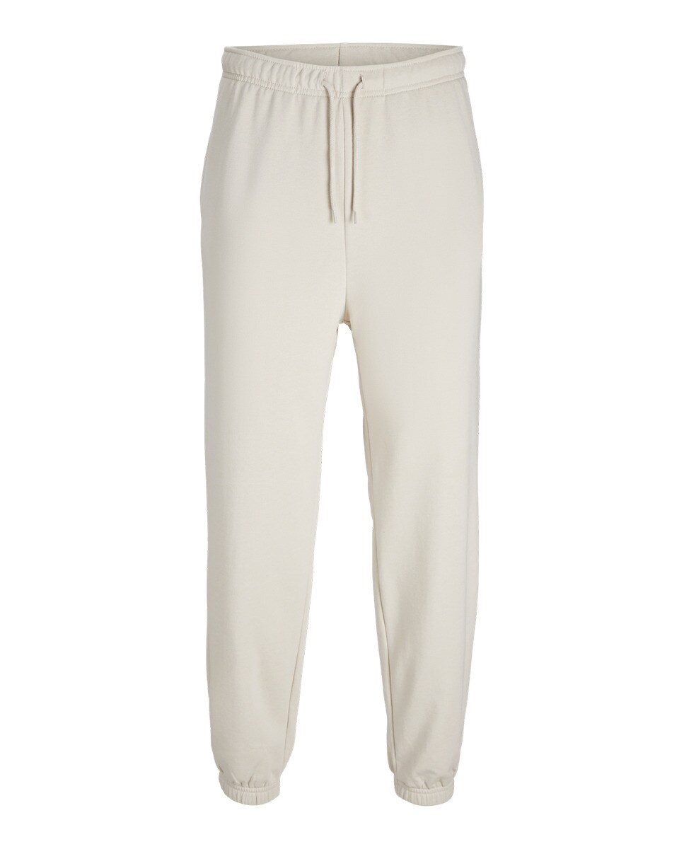 Joggers com Cós Elástico e Cordões Bege-7