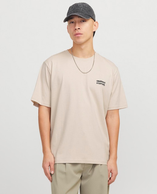 Imagen 0 de Camiseta de mangas cortas cuello redondo y logo lateral de hombre