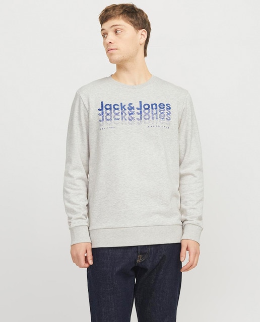 Imagen 0 de Sudadera de mangas largas de hombre con logo frontal y cuello redondo