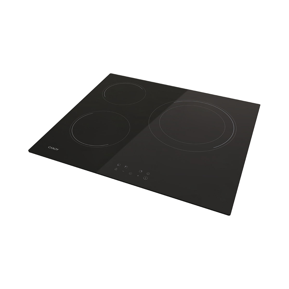 Placa Vitrocerámica Candy, 3 Zonas de Cocción con zona grande de 30 CM - CH63DCC Negro-4