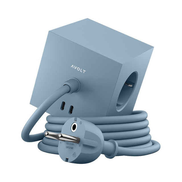 Imagen 0 de Regleta eléctrica cuadrada SQ1 con cable 1,8 m 30W Dual 3 Tomas Schuko + 2 USB-C