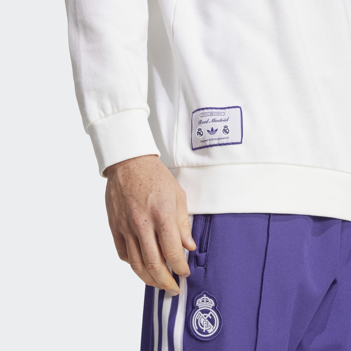 Sweatshirt de Homem Terrance Icons del Real Madrid Branco-5