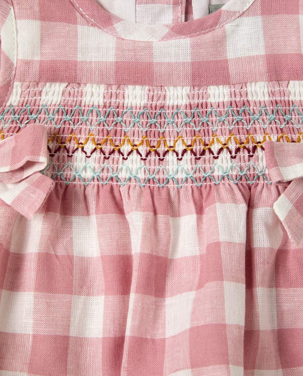 Conjunto sem Mangas de Bebé Rosa-3