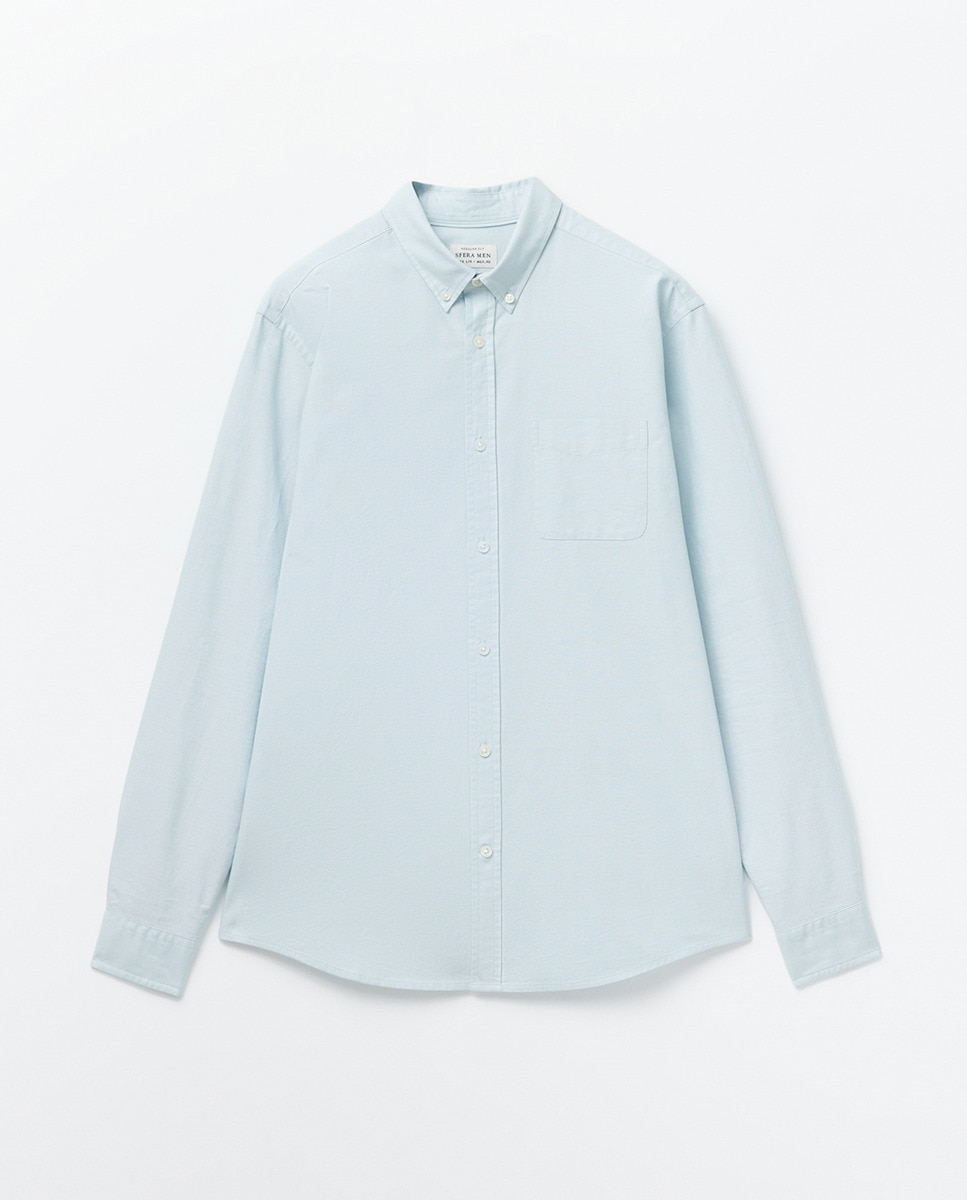 Camisa Regular Oxford Verde-5