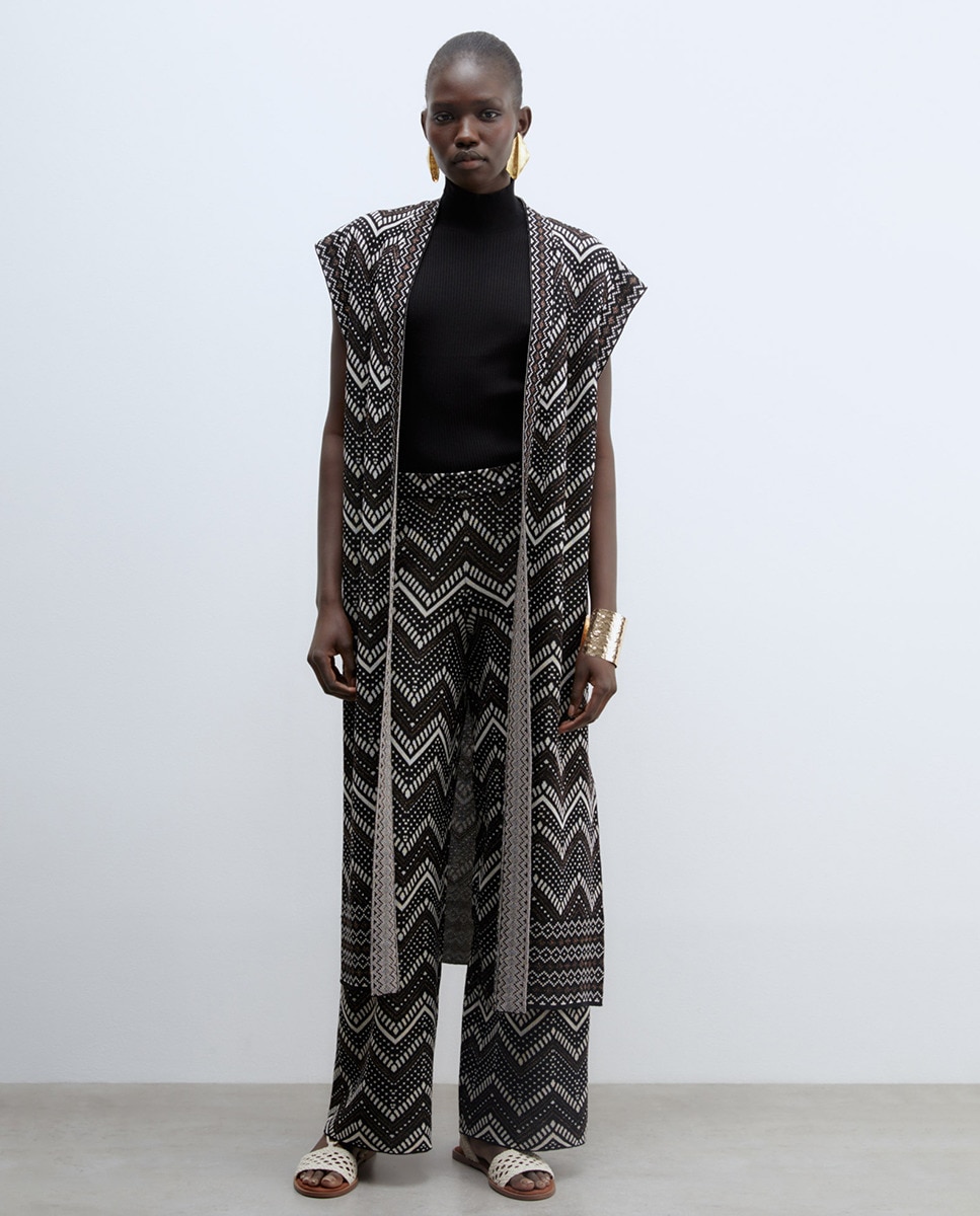 Sfera Chaleco Largo Mujer Punto Chaleco Conjunto · Sfera · El