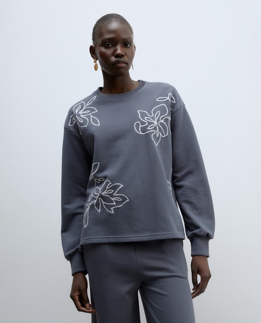Imagem 0 de Sweatshirt Bordada de Conjunto